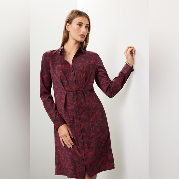 Thakoon x RTR Red Floral Shirt Dress. NEW! - Picture 2 of 8